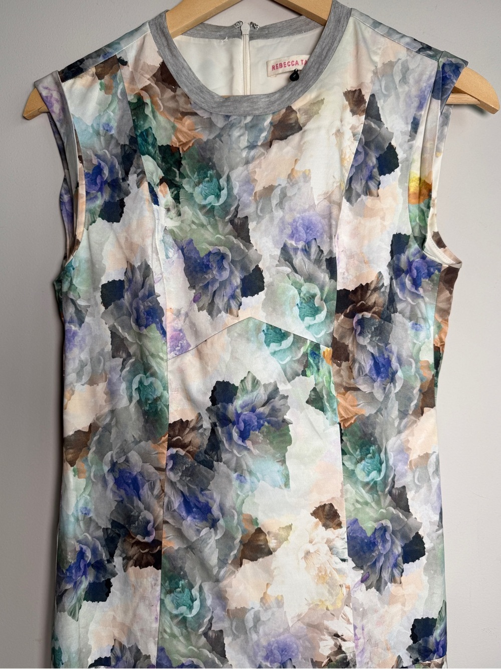 Rebecca Taylor Enchanted Gardens Floral Drop Waist Cap Sleeve Dress Sz 4 - Picture 2 of 6